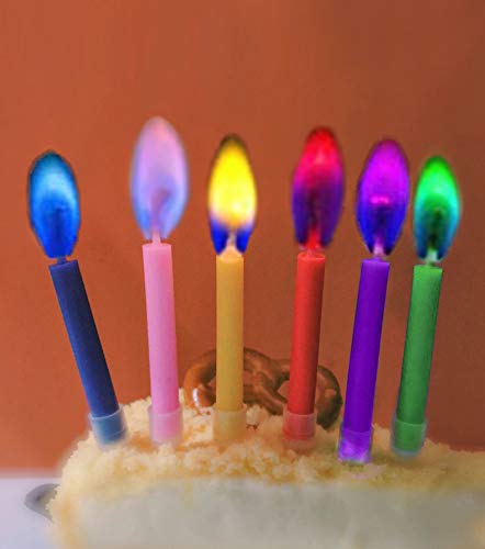 Birthday Cake Candles Happy Birthday Candles Fun Colorful Candles Holders Included