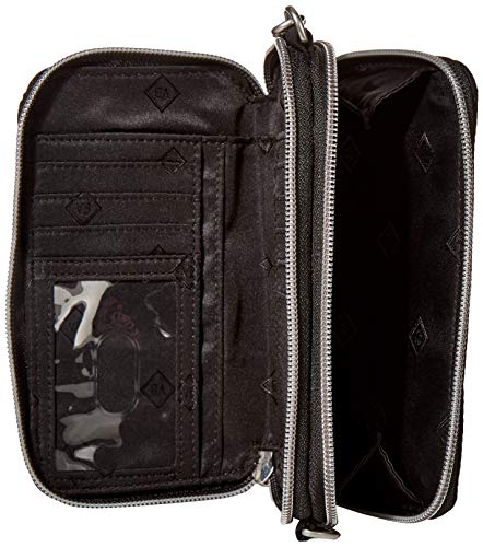 Vera Bradley Women's Performance Twill All in One Crossbody Purse With RFID Protection, Black, One Size