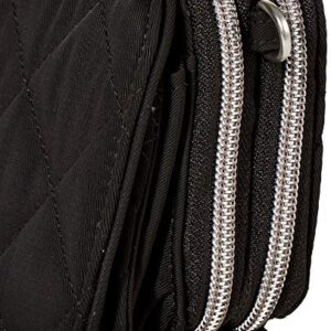 Vera Bradley Women's Performance Twill All in One Crossbody Purse With RFID Protection, Black, One Size