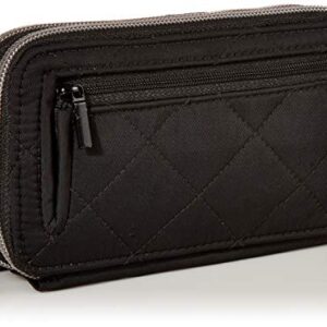 Vera Bradley Women's Performance Twill All in One Crossbody Purse With RFID Protection, Black, One Size