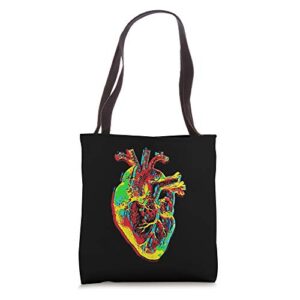 anatomical heart medical doctor heart anatomy tote bag