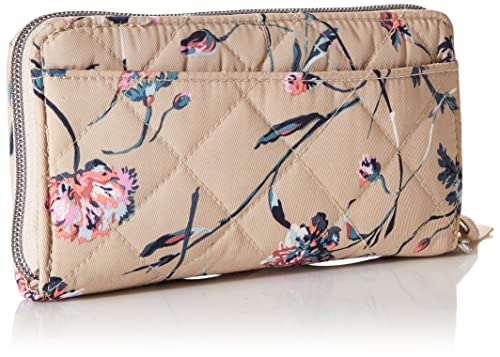 Vera Bradley Women's Performance Twill Accordion Wristlet With RFID Protection, Strawflowers, One Size