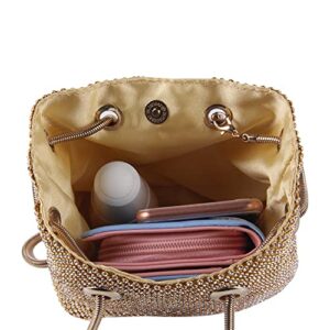 Lanpet Mini Evening Clutch Purse for Women, Luxury Crystal Crossbody Shining Bucket bags Evening Handbags for Wedding Party