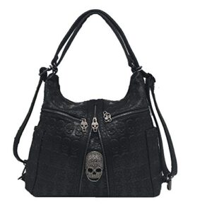 cayla women handbag pu leather skull tote crossbody shoulder bag