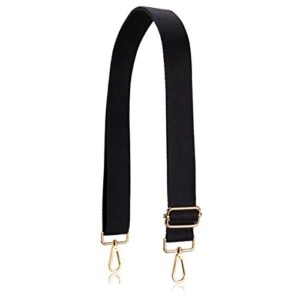 allzedream crossbody bag strap soft adjustable replacement purse straps (black)