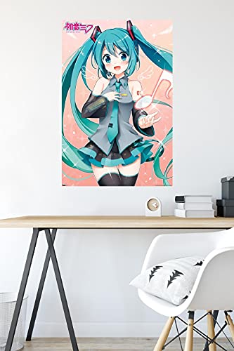 Trends International Hatsune Miku-Music Note Wall Poster, 22.375" x 34", Unframed Version