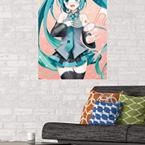 Trends International Hatsune Miku-Music Note Wall Poster, 22.375" x 34", Unframed Version