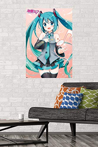 Trends International Hatsune Miku-Music Note Wall Poster, 22.375" x 34", Unframed Version