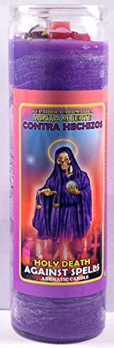 1 Piece Candles Cocktail VELADORA HOLY Death Against Spells- Santa Muerte Contra HECHIZOS