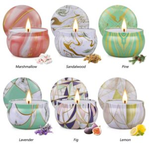 6 Pack Candles Gifts for Women, Valentines Day Candles, Candles for Home Scented, Aromatherapy Candles for Stress Relief, Ideal Gift for Women Friends, Valentines Day Gifts for Her