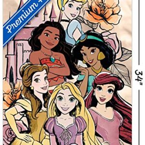 Trends International Disney Ultimate Princess Celebration-Castle Group Wall Poster, 22.375" x 34", Premium Unframed Version