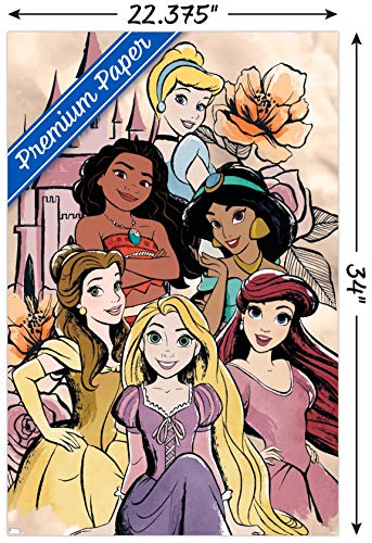 Trends International Disney Ultimate Princess Celebration-Castle Group Wall Poster, 22.375" x 34", Premium Unframed Version