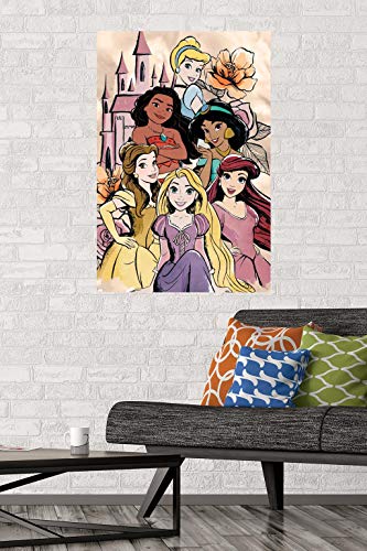 Trends International Disney Ultimate Princess Celebration-Castle Group Wall Poster, 22.375" x 34", Premium Unframed Version