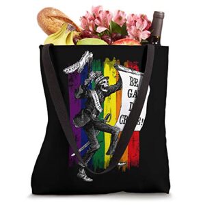 Be Gay, Do Crime! | Rainbow Flag LGBTQ Meme Tote Bag