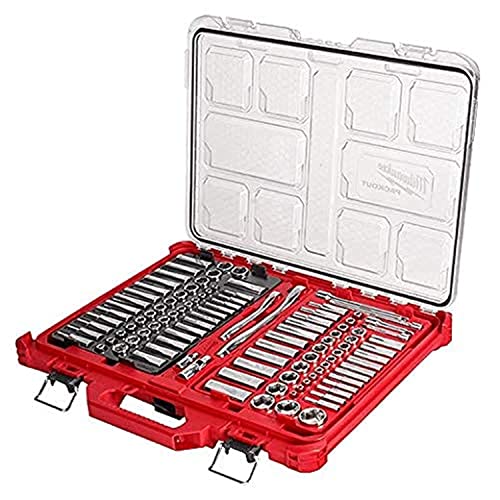 Milwaukee 48-22-9486 1/4"-3/8” Ratchet Socket Set w/PACKOUT Case - 106pc