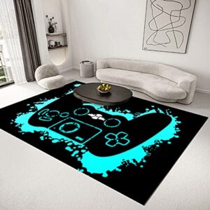 doormats area rugs controller gamepad carpets for gamer boys bedroom 3d printed player home decor non-slip crystal floor mat 35.4inx23.9in