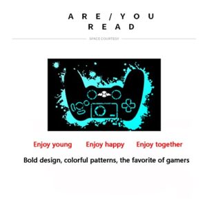 Doormats Area Rugs Controller Gamepad Carpets for Gamer Boys Bedroom 3D Printed Player Home Decor Non-Slip Crystal Floor Mat 35.4inx23.9in
