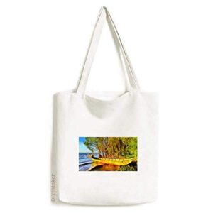 seaside ark photography art deco gift fashion tote canvas bag shopping satchel casual handbag