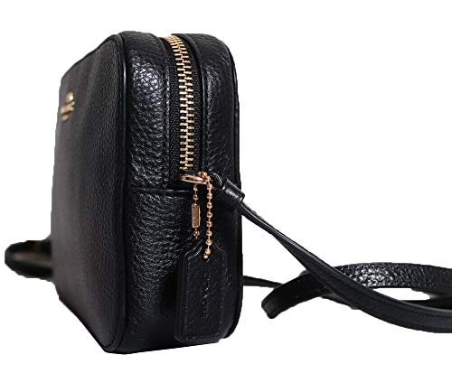 Coach Pebble Leather Mini Camera Crossbody Shoulder Bag, Black