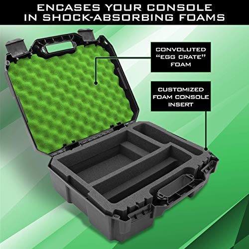 CASEMATIX Hard Shell Travel Case Compatible with Xbox Series S Console, Controllers, Games and Other Accessories - Durable and Protective Hard Case with Impact-Absorbing Customized Foam Interior