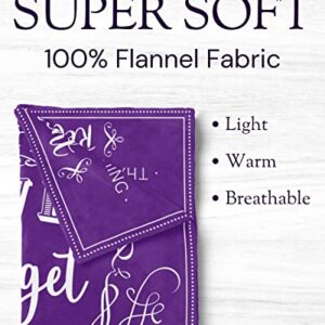 InnoBeta Retirement Gifts for Women, Never Forget The Difference You Have Made, Purple Flannel Throws Blanket, Congratulation Gifts for Retirees for Friends, Teachers, Nurses 50"x 65"