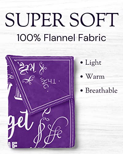InnoBeta Retirement Gifts for Women, Never Forget The Difference You Have Made, Purple Flannel Throws Blanket, Congratulation Gifts for Retirees for Friends, Teachers, Nurses 50"x 65"