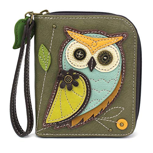 CHALA Work Tote with Zip Around Wallet - Owl