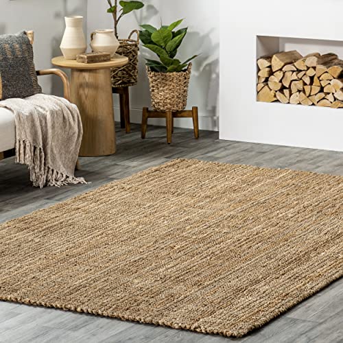 nuLOOM Ashli Handwoven Solid Jute Runner Rug, 2' 6" x 10', Natural