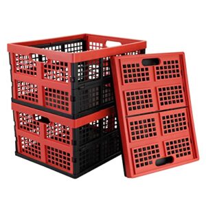 jandson folding storage crate 34 l, collapsible milk crate 3 packs