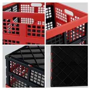 Jandson Folding Storage Crate 34 L, Collapsible Milk Crate 3 Packs