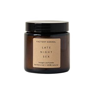 late night sex scented soy candles, factory normal handmade amber jar candle, 4oz, 18 hour burn time