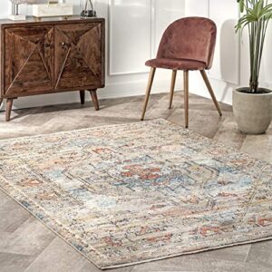 NuLOOM Marley Traditional Medallion Fringe Area Rug, 9' x 12', Beige