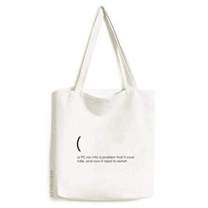 programmer pc in problem art deco gift fashion tote canvas bag shopping satchel casual handbag