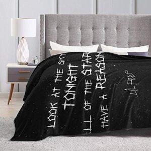 eppedtul lil peep star shopping lyrics starry background ultra-soft micro fleece blanket couch 50″ x40