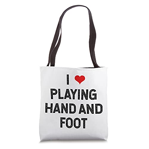 I Love Playing Hand and Foot Canasta Card Game Tote Bag