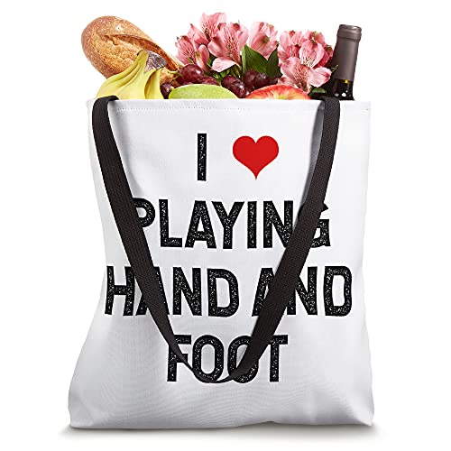 I Love Playing Hand and Foot Canasta Card Game Tote Bag