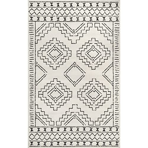 nuLOOM Noa Tribal Moroccan Area Rug, 6' 7" x 9', Grey