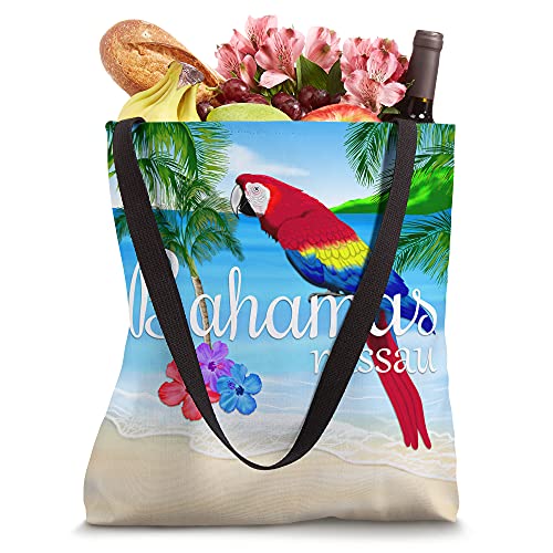 Nassau Bahamas Summer Vacation Tropical Parrot Tote Bag