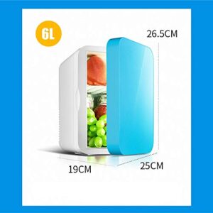 HOLPPO Mini Fridge 6 Liters Compact Portable Insulation Cabinet Mini Refrigerator for Bedroom, Office, Dormitory, Car-Great for Skin Care and Cosmetics