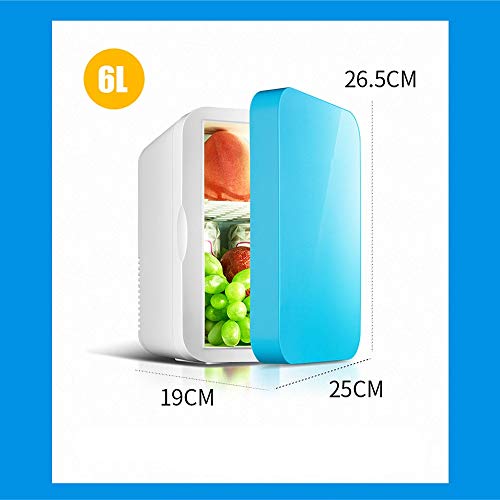 HOLPPO Mini Fridge 6 Liters Compact Portable Insulation Cabinet Mini Refrigerator for Bedroom, Office, Dormitory, Car-Great for Skin Care and Cosmetics