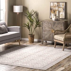 nuloom gemma machine washable transitional floral area rug 4′ x 6′