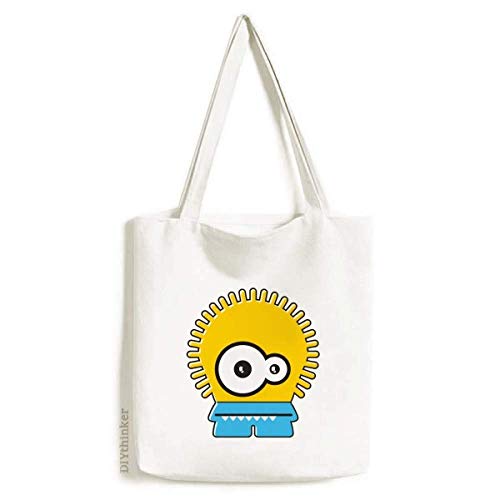 Universe Alien And Monster Yellow Alien Tote Canvas Bag Shopping Satchel Casual Handbag