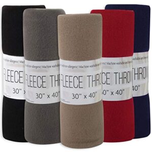24 pack of wholesale hypoallergenic microfiber blankets – 30×40 fleece throw blankets in bulk