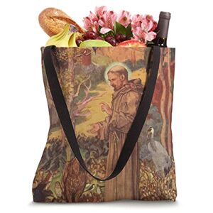 St Francis of Assisi Art Patron Saint of Animals Catholic Tote Bag