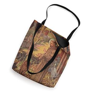 St Francis of Assisi Art Patron Saint of Animals Catholic Tote Bag