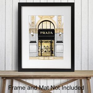 Photo of Prada Store - Glam Living Room Decor - Luxury Wall Decor - Designer Wall Decor - Fashion Wall Art - Glamour Wall Art - High Fashion - Fashion Design - Bling Wall Decor - Luxury Gift