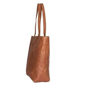 Mona B Harper Genuine Western Cowhide and Leather Tote Handbag Plus a Bonus Bag Vegetable Dyed with RFID Blocking