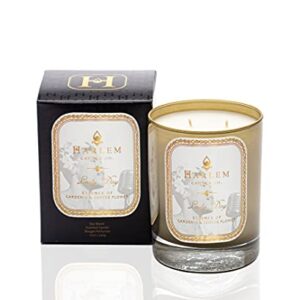 Harlem Candle Company Lady Day Luxury Scented Candle, Double Wick, 12 oz Gold Glass Jar, Soy Wax, Gift Box, Scents of Jasmine, Ylang Ylang, Neroli Blossom and Bergamot