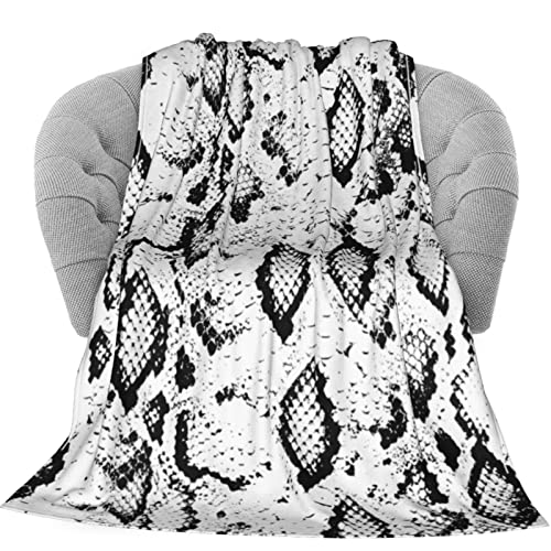 Dujiea Snake Skin Fuzzy Flannel Blanket Throw 40"X50", Super Soft Lightweight Blanket Throw for Couch Chair Sofa, Cozy Bed Blanket for Kids Adults