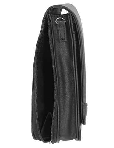 Nautica Catalina Vegan Leather RFID Womens Crossbody Cell Phone Purse Holder Wallet (Black)